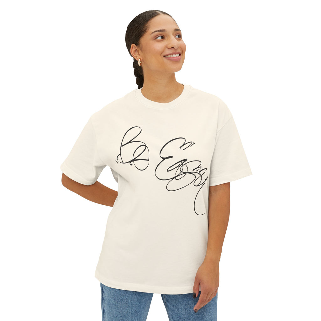 Be Easy Unisex Oversized Boxy Tee - "Be Easy" Relaxed Fit Tee, Casual Everyday Wear, Gift for Friends, Trendy Streetwear, Comfortable Lounge Top