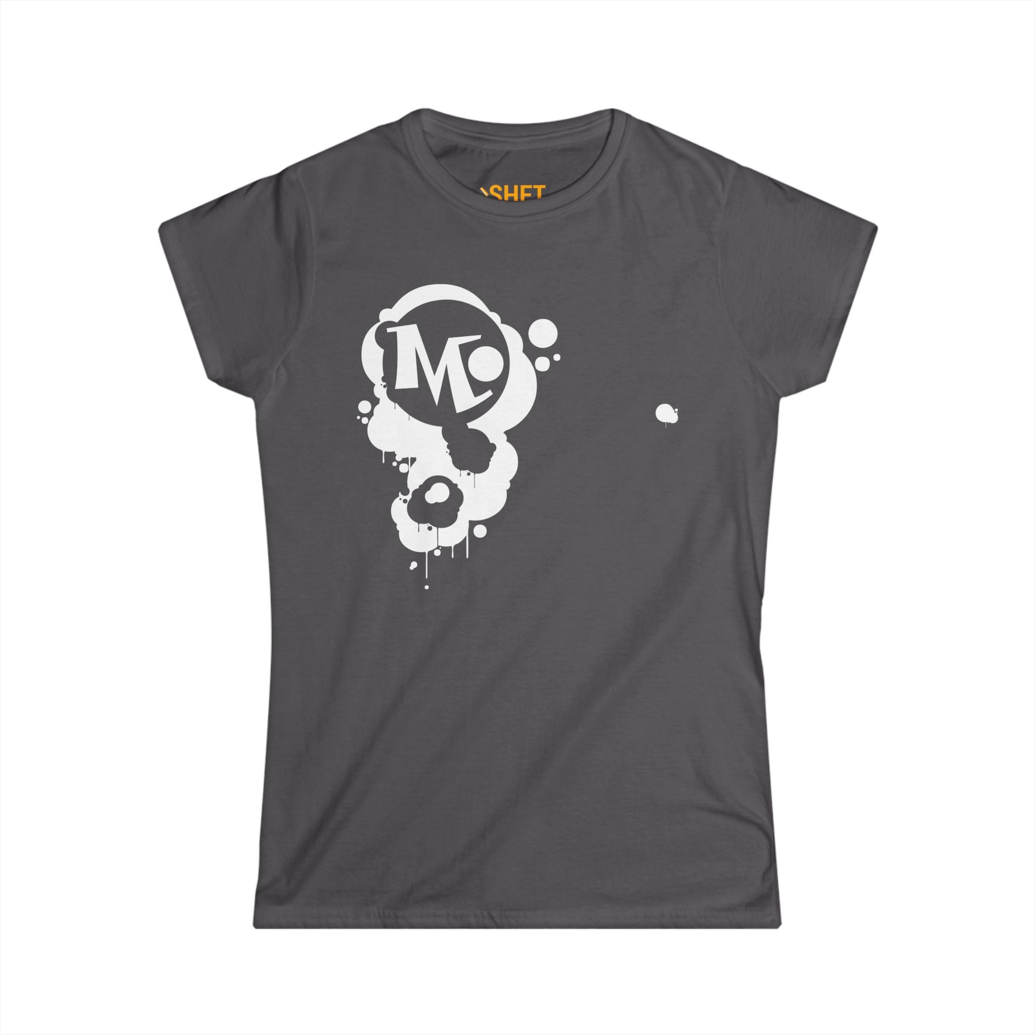 Microdahts Paint White Logo Women's Softstyle Tee - Modern Minimalist Design, Casual Wear, Daily Comfort, Gift for Her, Trendy Outfit