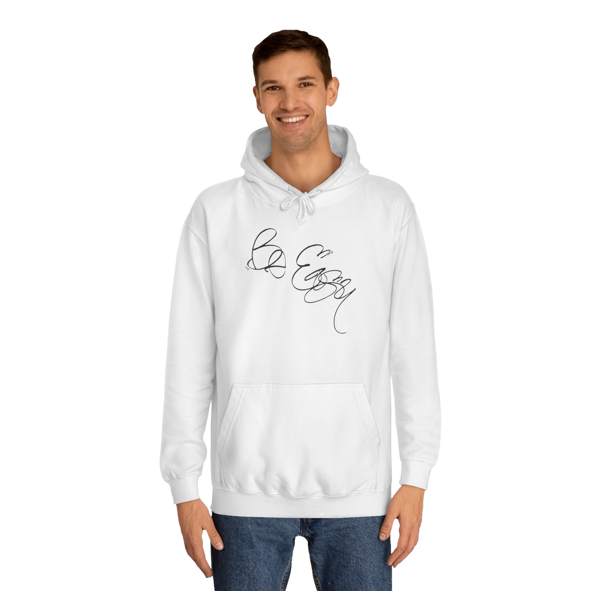 Graffiti Hand Style Unisex Hoodie - Be Easy Black Lettering Design