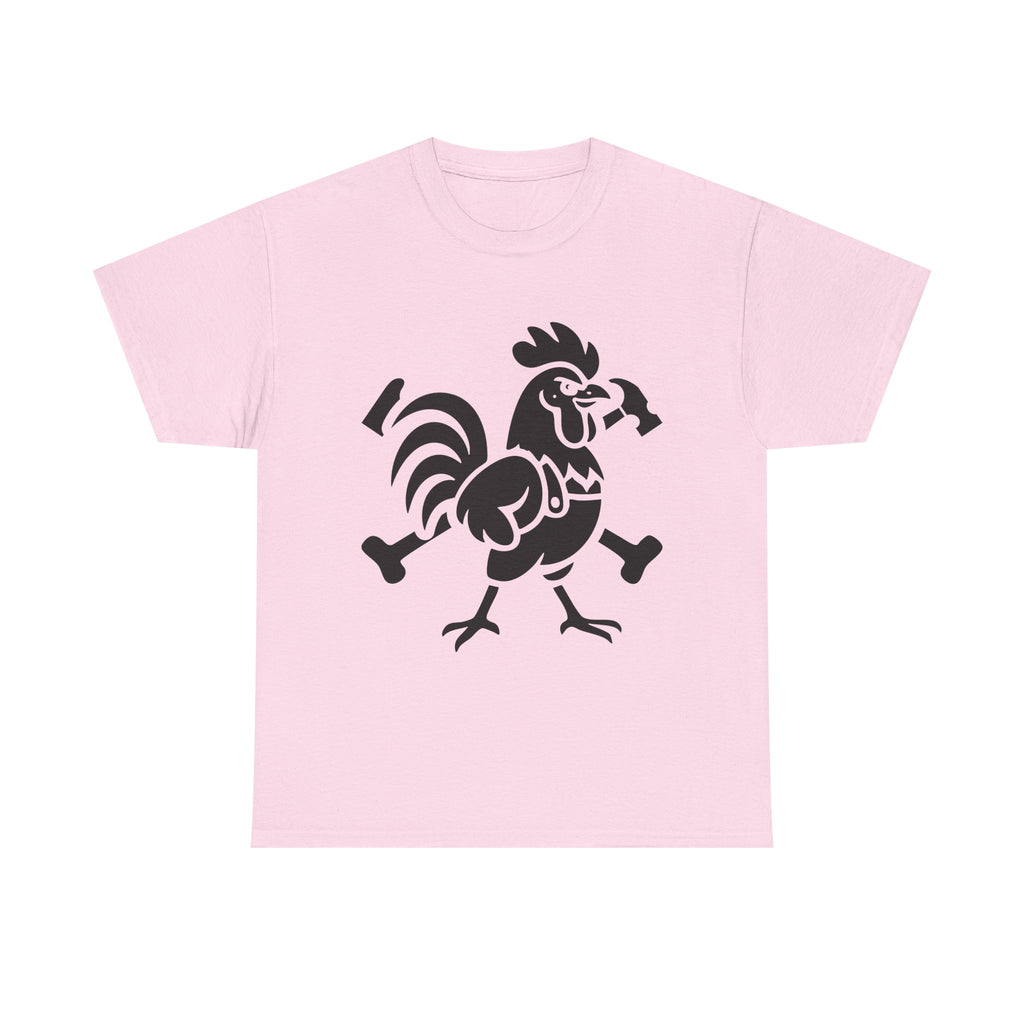 Hammered Rooster Graphic Tee, Unisex Heavy Cotton T-Shirt, Vintage Animal Print Shirt, Farmhouse Style Apparel, Casual Gift for Men and Women