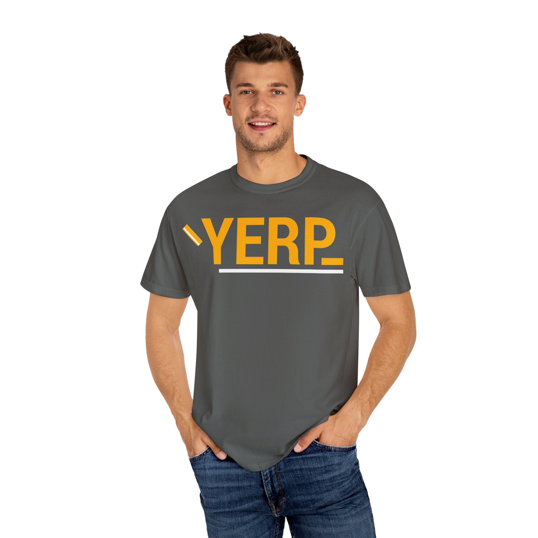 SHFT Designs Graphic T-shirt with 'YERP' and 'SHFT' Designs, Trendy Unisex Tee, Streetwear Style Shirt, Gift for Friends