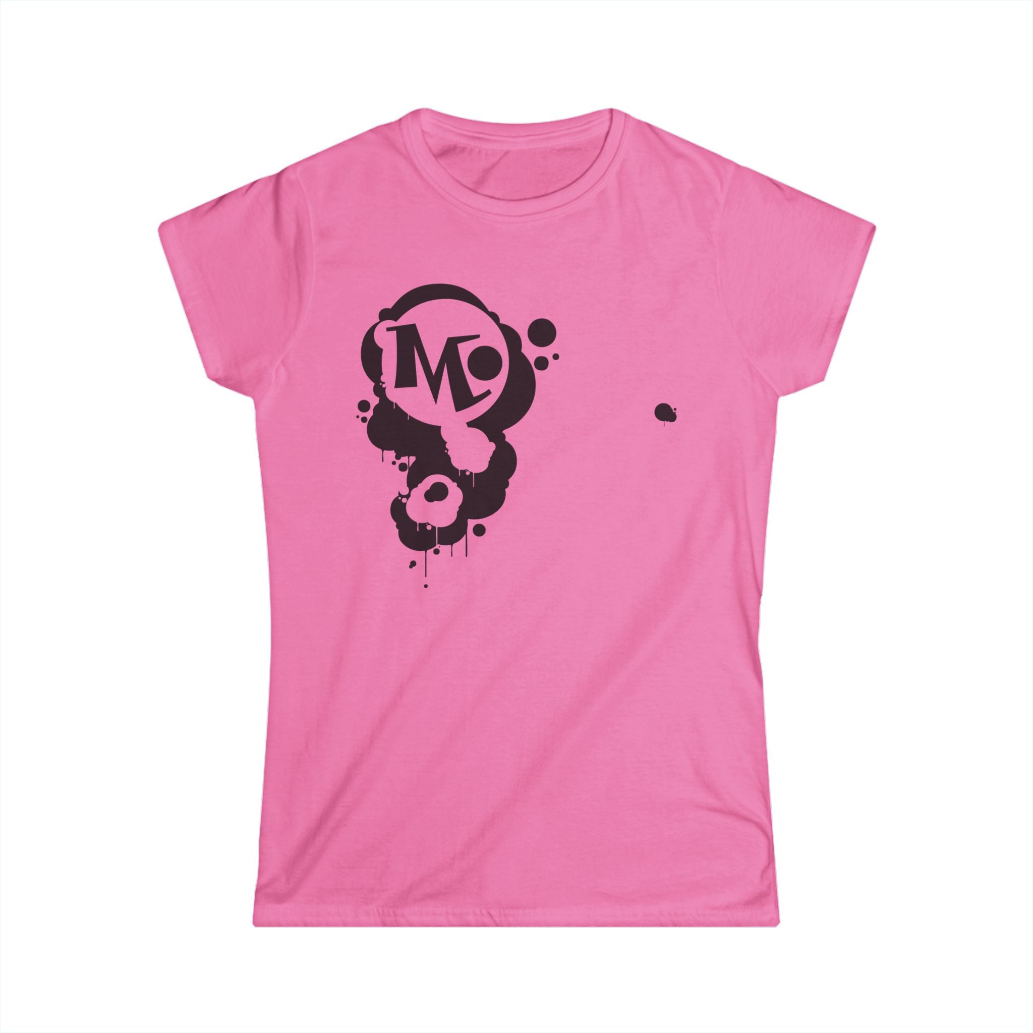 Microdahts Paint Black Logo Women's Graphic Tee, Casual Wear, Street Style, Gift for Her, Art Lovers, Summer Fashion