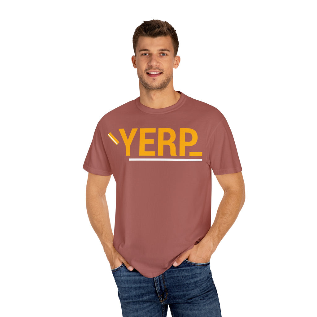 SHFT Designs Graphic T-shirt with 'YERP' and 'SHFT' Designs, Trendy Unisex Tee, Streetwear Style Shirt, Gift for Friends