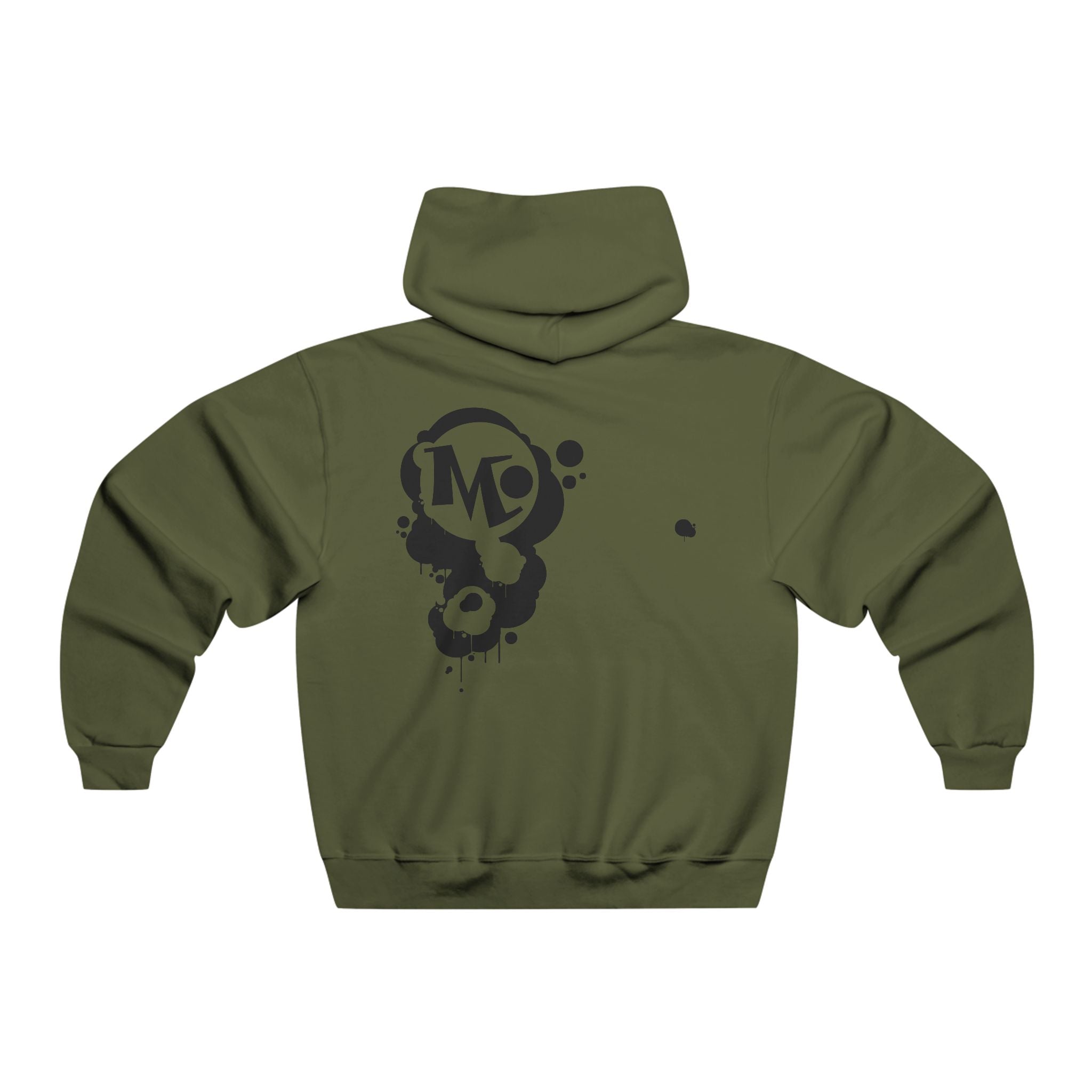 Microdahts Darkside Why You Frontin'? Paint LogoMen's Graphic Hooded Sweatshirt, Casual Streetwear, Gift for Him, Cool Layering Piece, Comfortable Pullover, Fashionable Everyday Wear