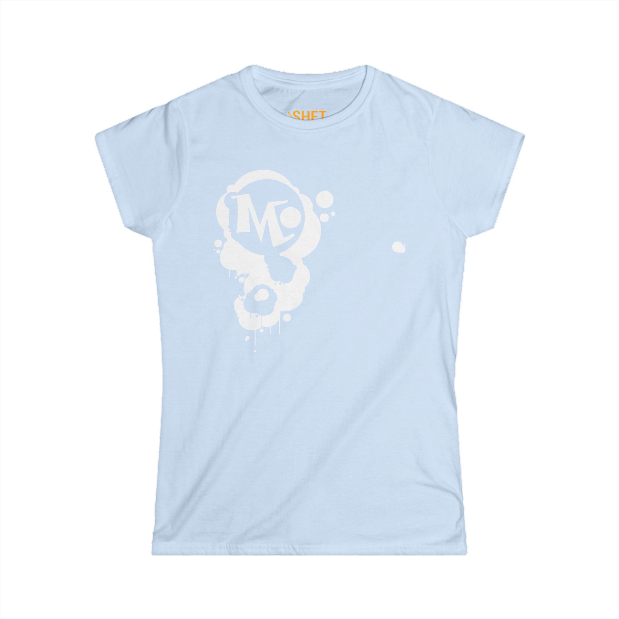 Microdahts Paint White Logo Women's Softstyle Tee - Modern Minimalist Design, Casual Wear, Daily Comfort, Gift for Her, Trendy Outfit