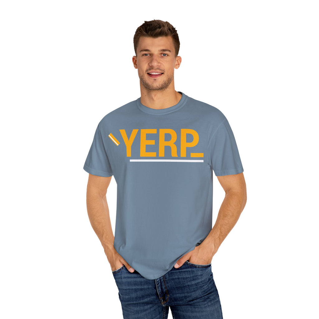 SHFT Designs Graphic T-shirt with 'YERP' and 'SHFT' Designs, Trendy Unisex Tee, Streetwear Style Shirt, Gift for Friends