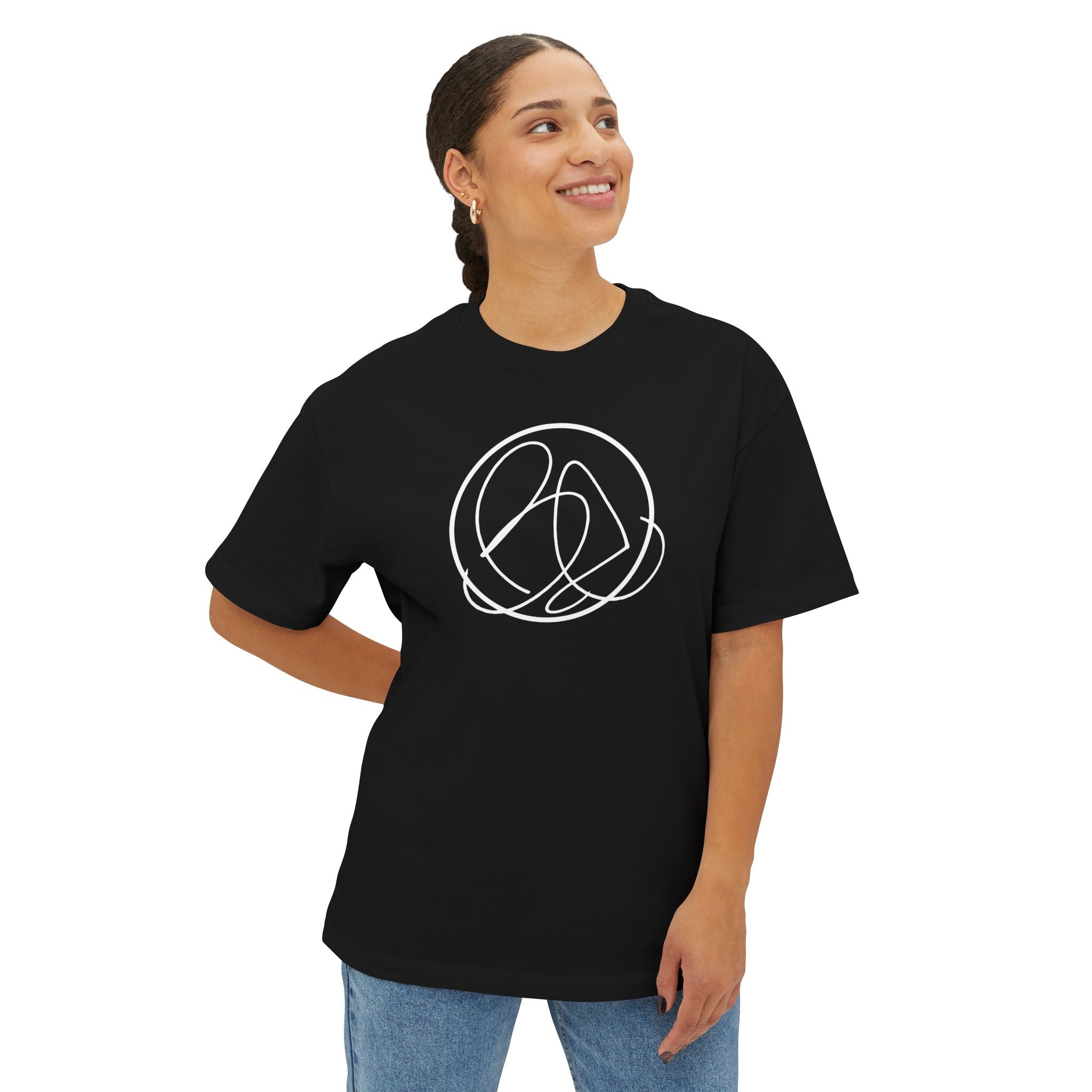 Oversized Tee - Brother Eroc White Logo Design