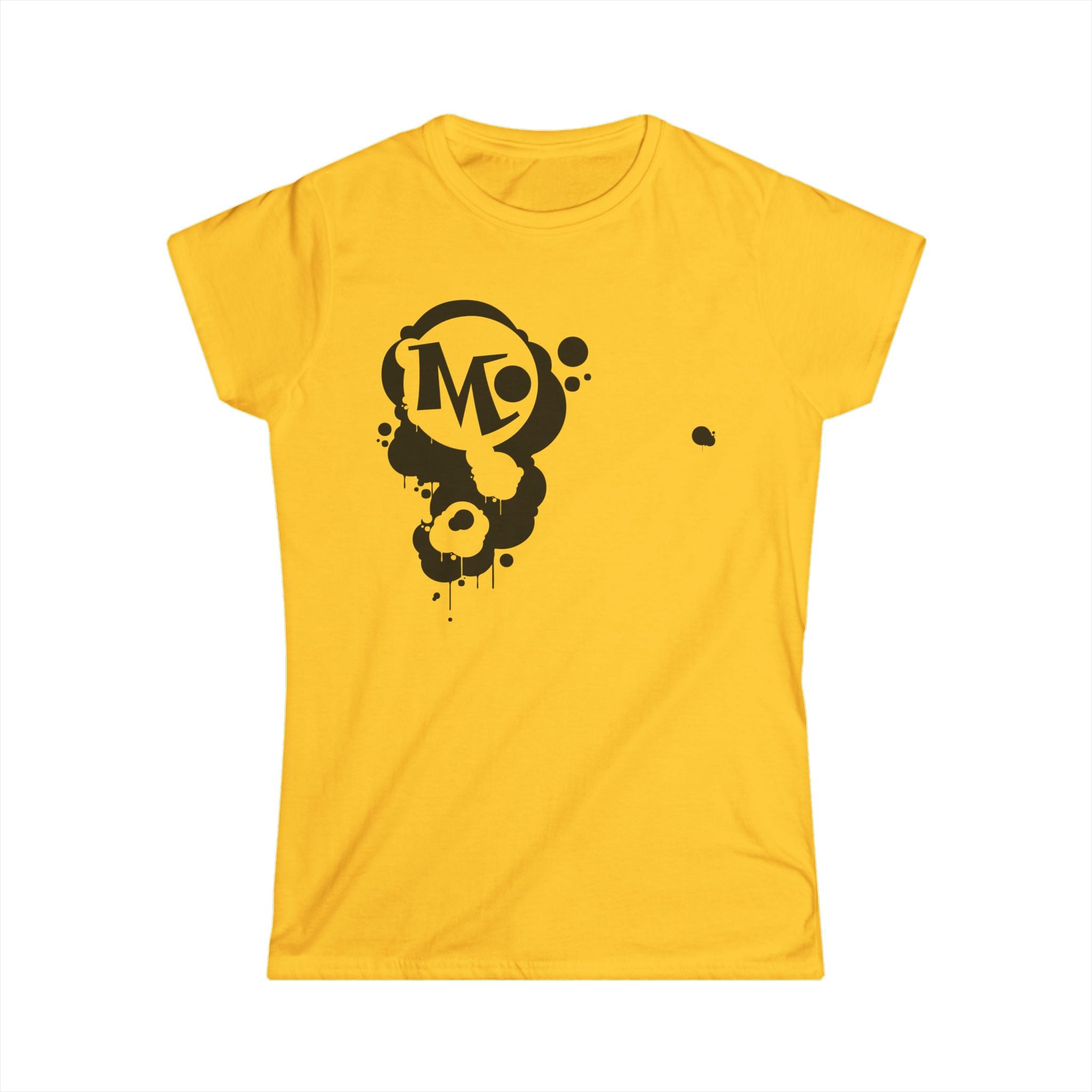 Microdahts Paint Black Logo Women's Graphic Tee, Casual Wear, Street Style, Gift for Her, Art Lovers, Summer Fashion