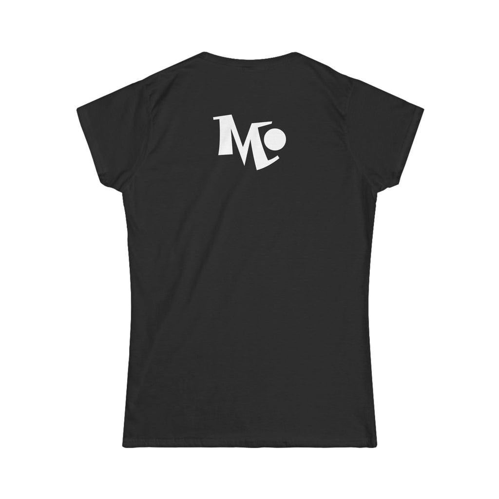Microdahts Paint White Logo Women's Softstyle Tee - Modern Minimalist Design, Casual Wear, Daily Comfort, Gift for Her, Trendy Outfit