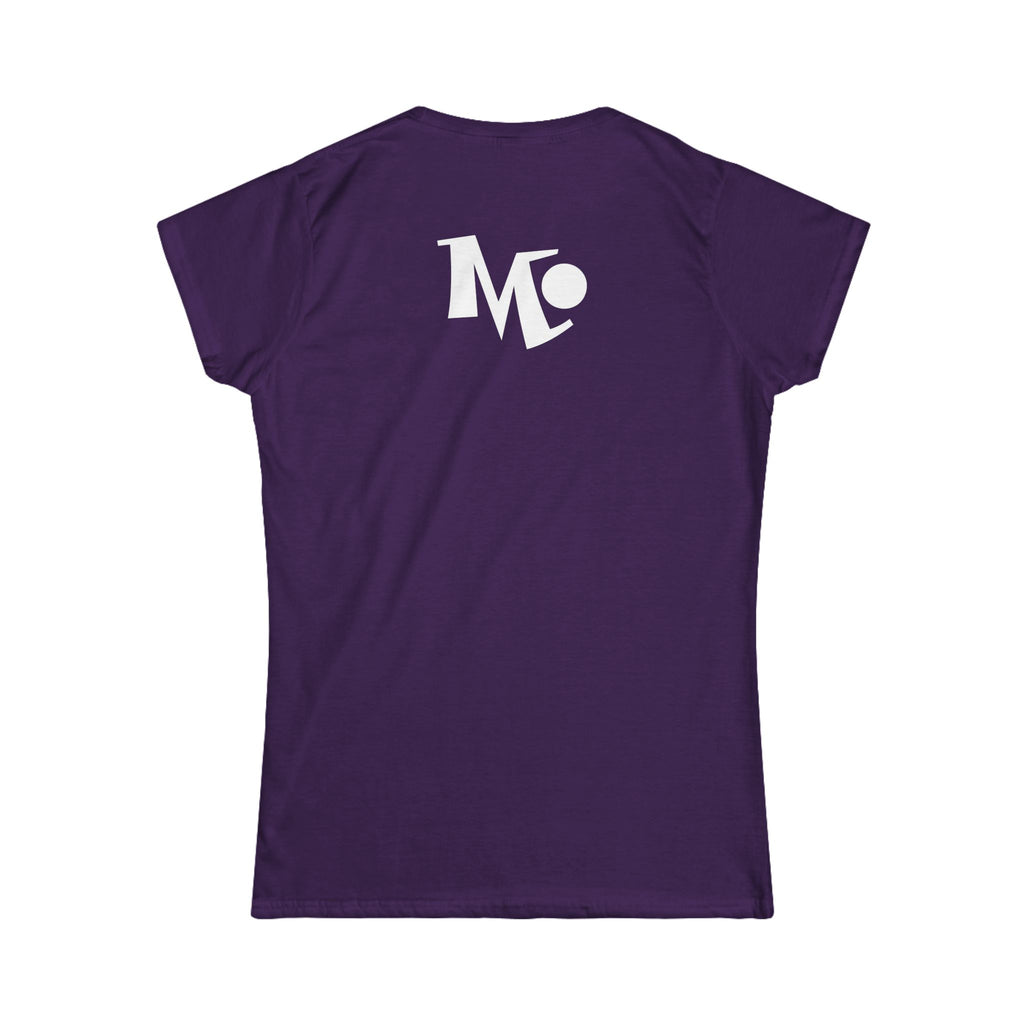 Microdahts Paint White Logo Women's Softstyle Tee - Modern Minimalist Design, Casual Wear, Daily Comfort, Gift for Her, Trendy Outfit