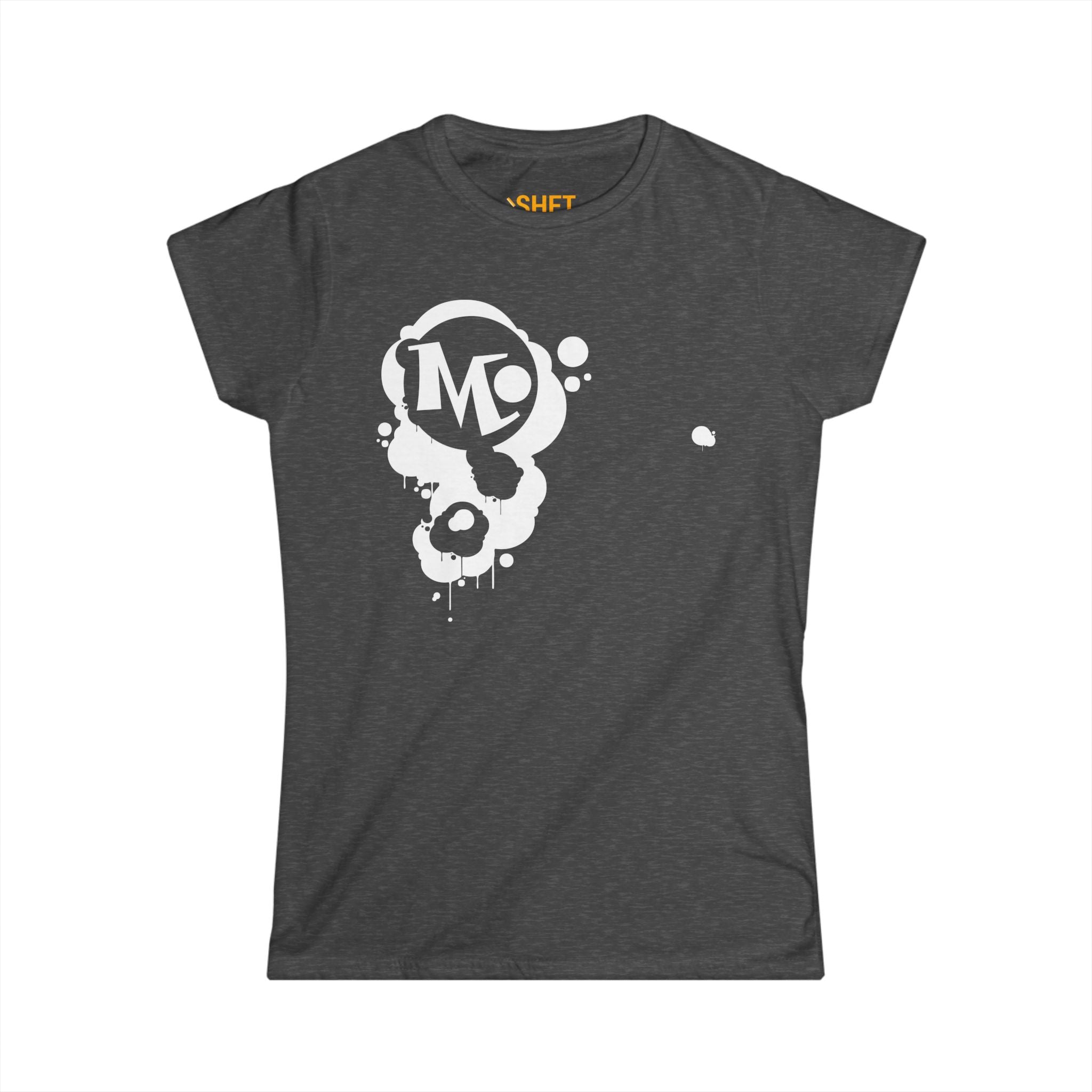 Microdahts Paint White Logo Women's Softstyle Tee - Modern Minimalist Design, Casual Wear, Daily Comfort, Gift for Her, Trendy Outfit