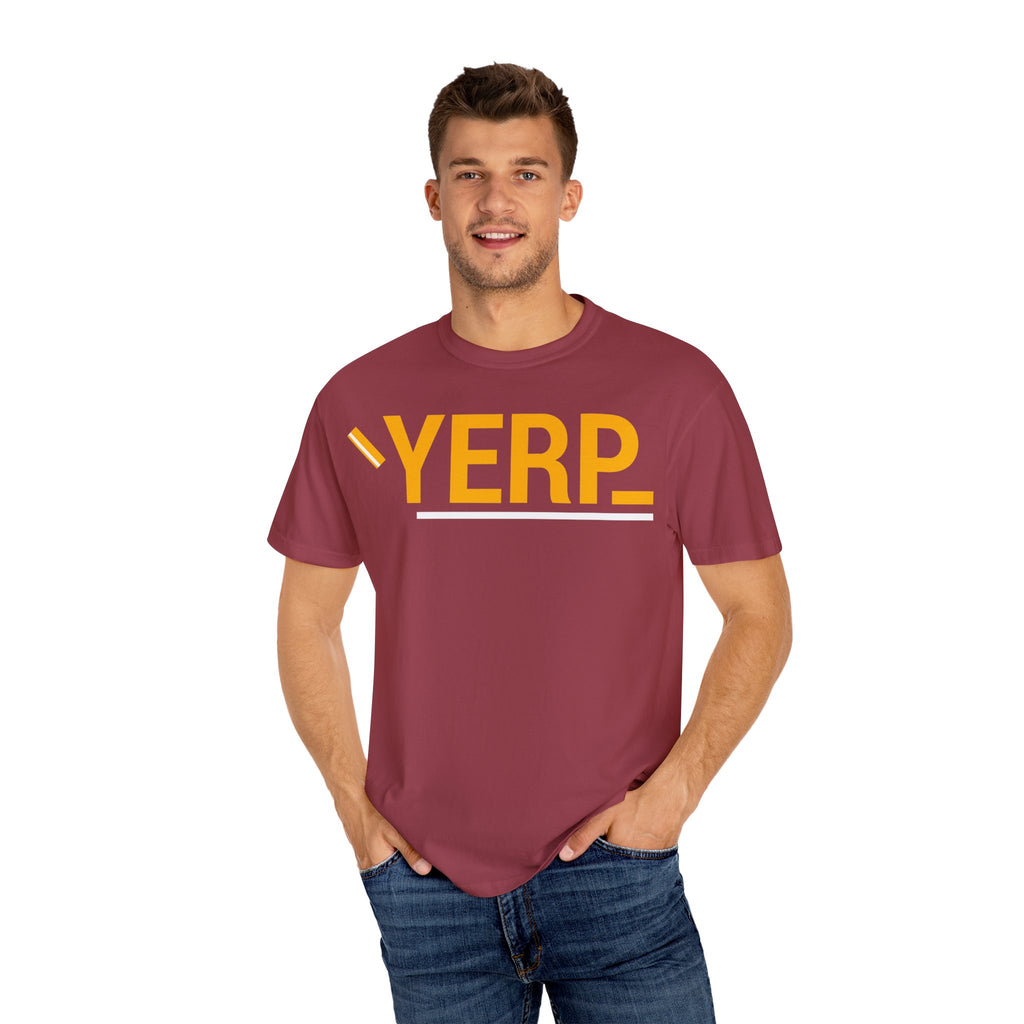 SHFT Designs Graphic T-shirt with 'YERP' and 'SHFT' Designs, Trendy Unisex Tee, Streetwear Style Shirt, Gift for Friends