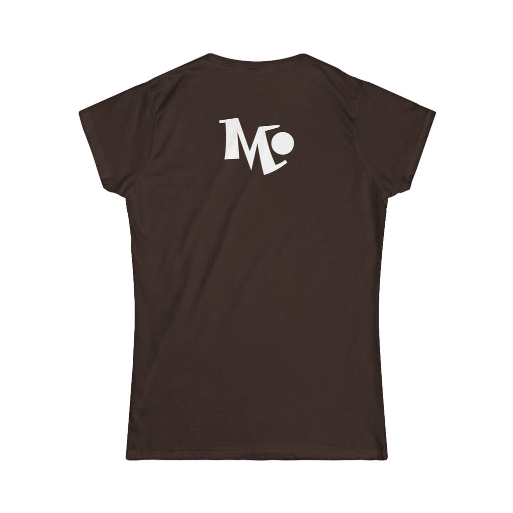 Microdahts Paint White Logo Women's Softstyle Tee - Modern Minimalist Design, Casual Wear, Daily Comfort, Gift for Her, Trendy Outfit