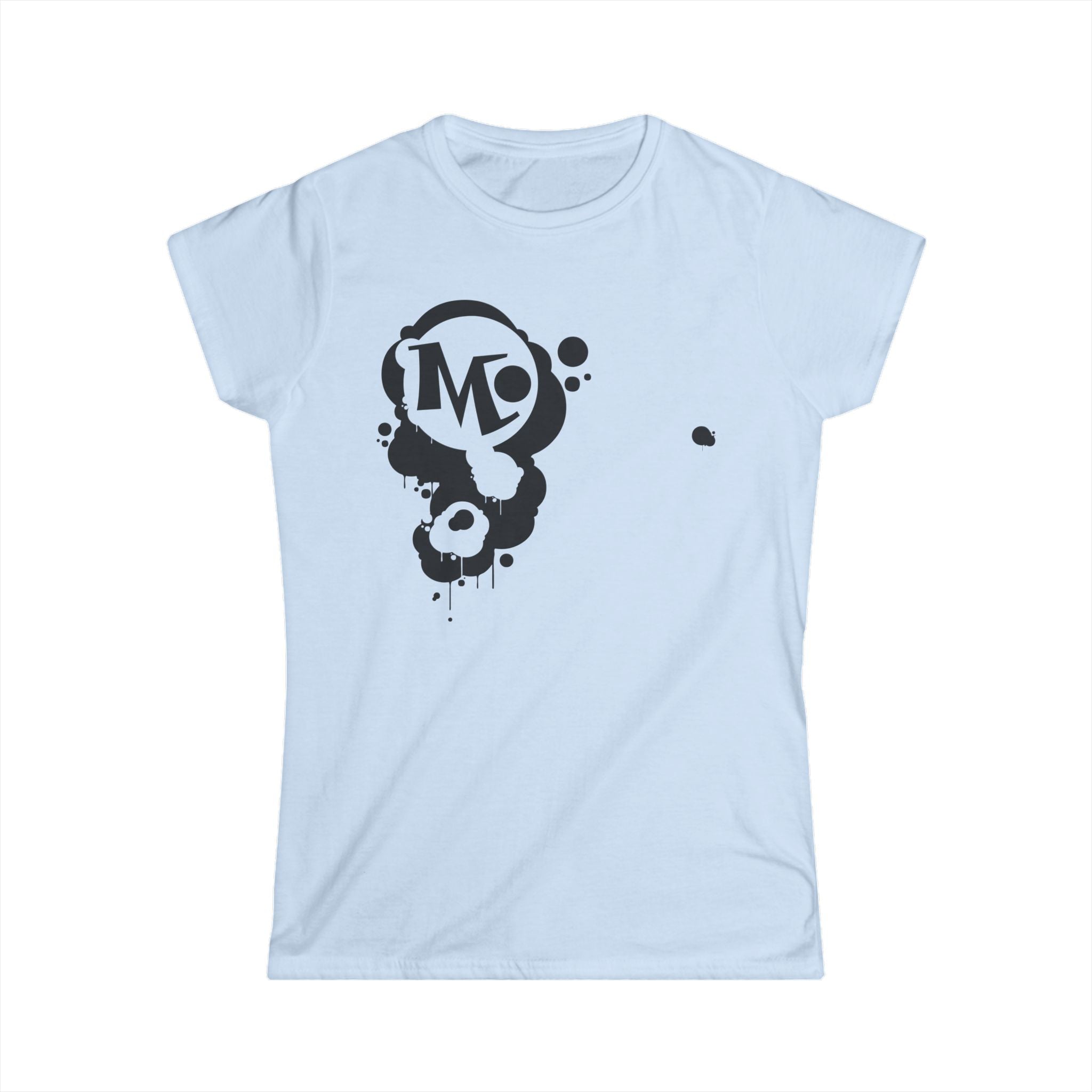 Microdahts Paint Black Logo Women's Graphic Tee, Casual Wear, Street Style, Gift for Her, Art Lovers, Summer Fashion