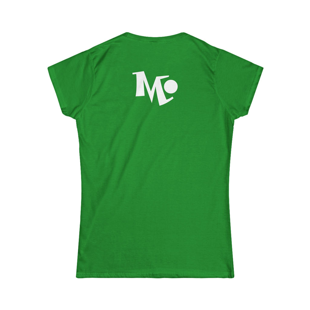 Microdahts Paint White Logo Women's Softstyle Tee - Modern Minimalist Design, Casual Wear, Daily Comfort, Gift for Her, Trendy Outfit