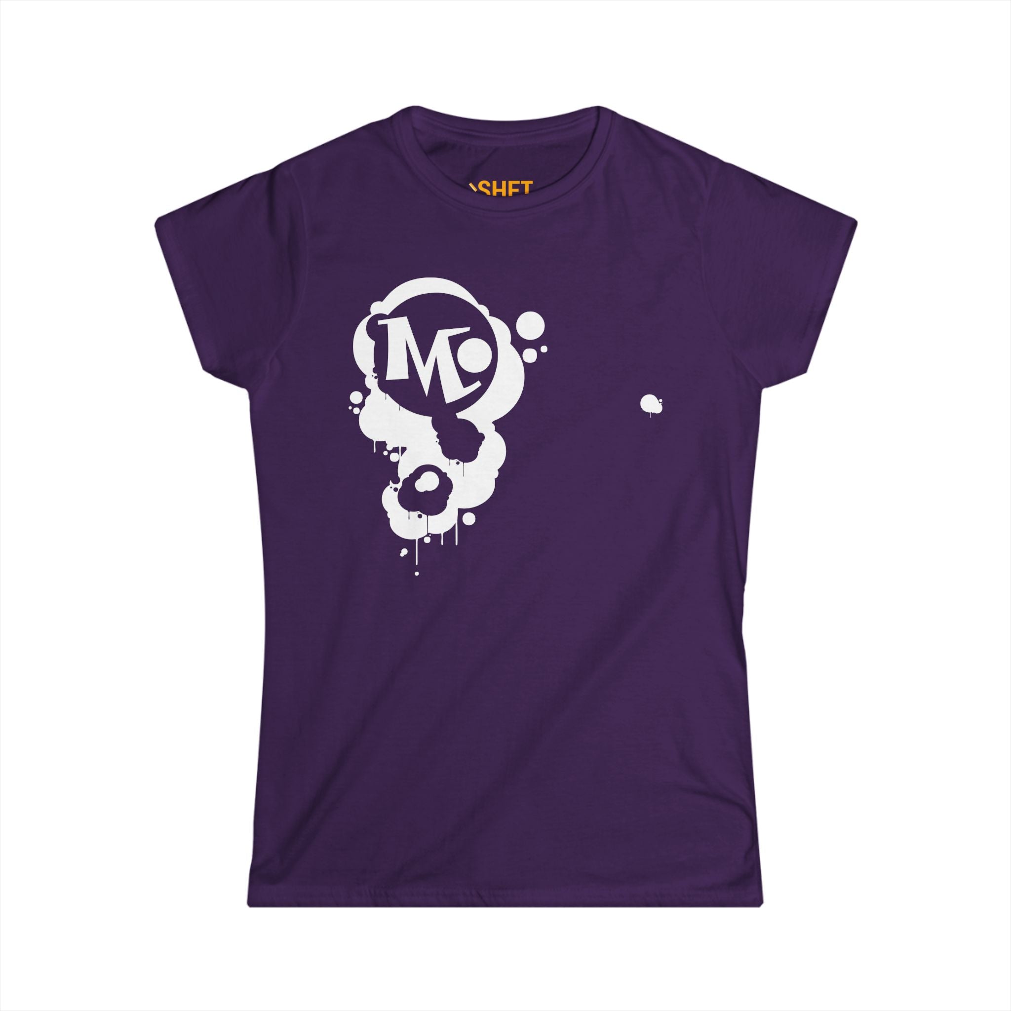 Microdahts Paint White Logo Women's Softstyle Tee - Modern Minimalist Design, Casual Wear, Daily Comfort, Gift for Her, Trendy Outfit