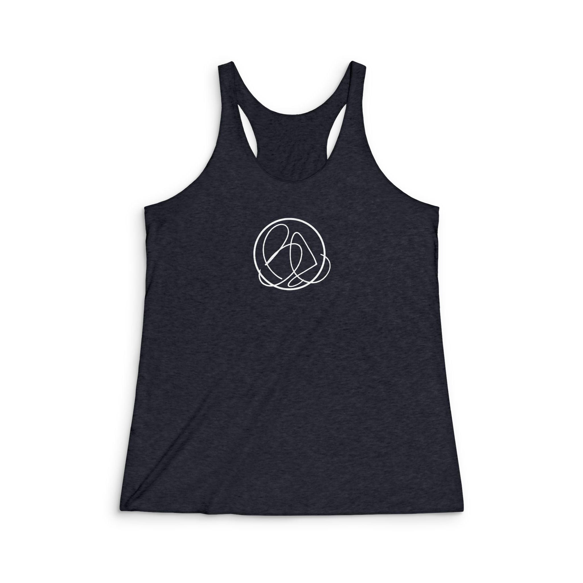 Brother Eroc White Logo Women's Racerback Tank - Relaxed Vibe, Perfect for Workouts, Yoga, Casual Outings, Gift for Fitness Enthusiasts, Summer Wear