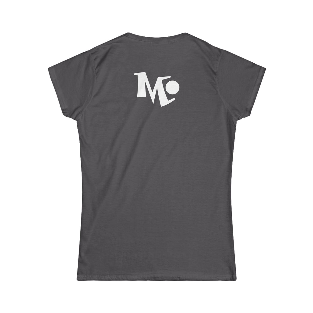 Microdahts Paint White Logo Women's Softstyle Tee - Modern Minimalist Design, Casual Wear, Daily Comfort, Gift for Her, Trendy Outfit