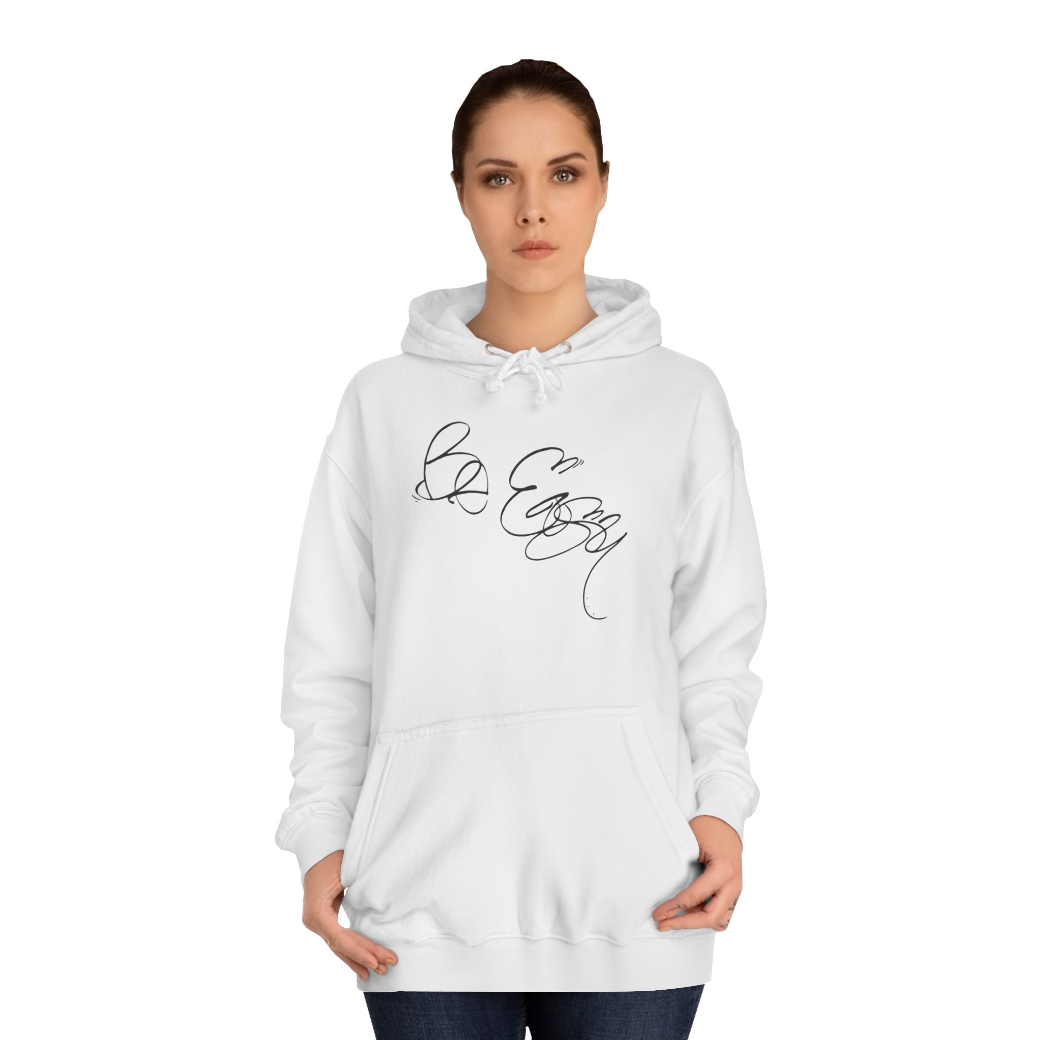 Graffiti Hand Style Unisex Hoodie - Be Easy Black Lettering Design