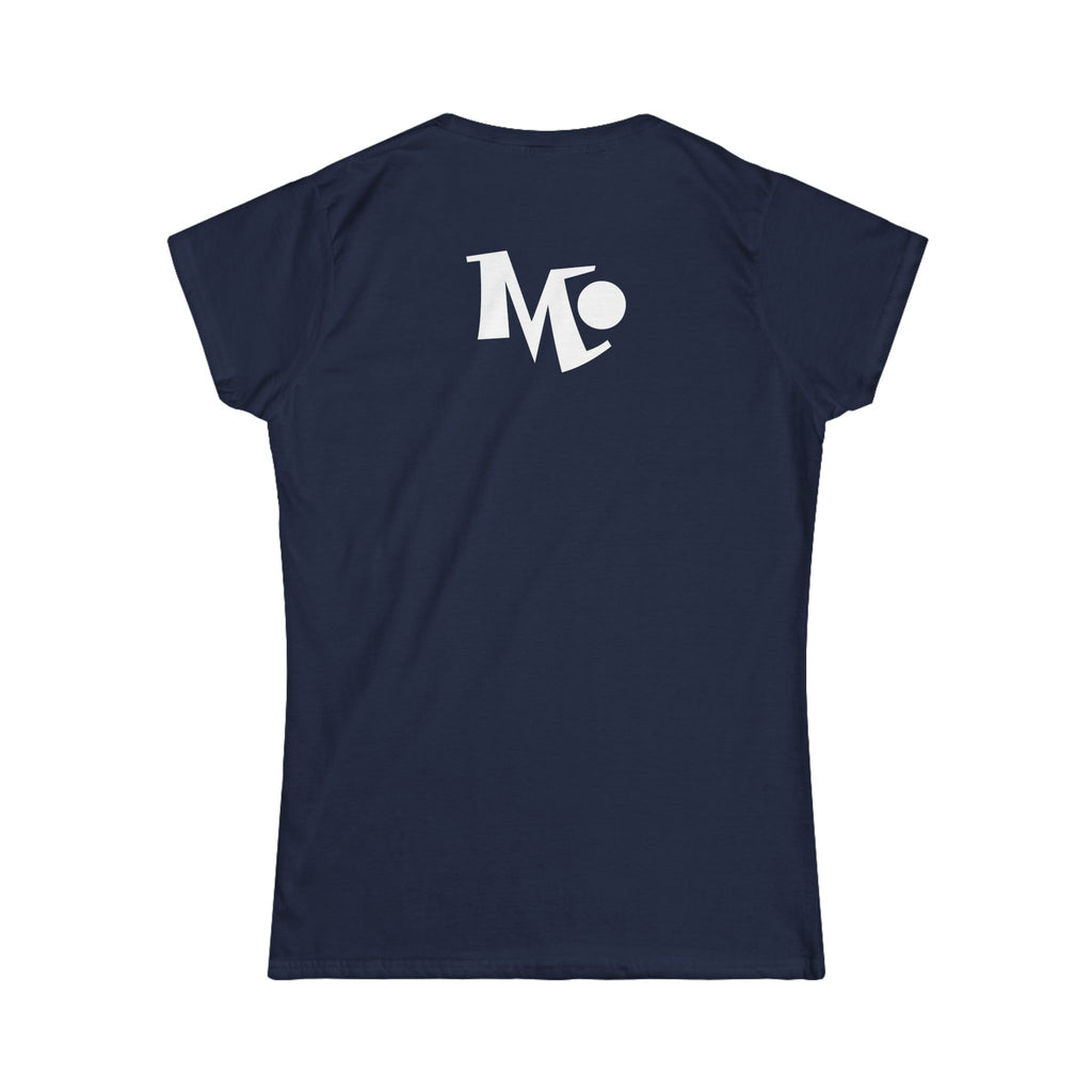Microdahts Paint White Logo Women's Softstyle Tee - Modern Minimalist Design, Casual Wear, Daily Comfort, Gift for Her, Trendy Outfit