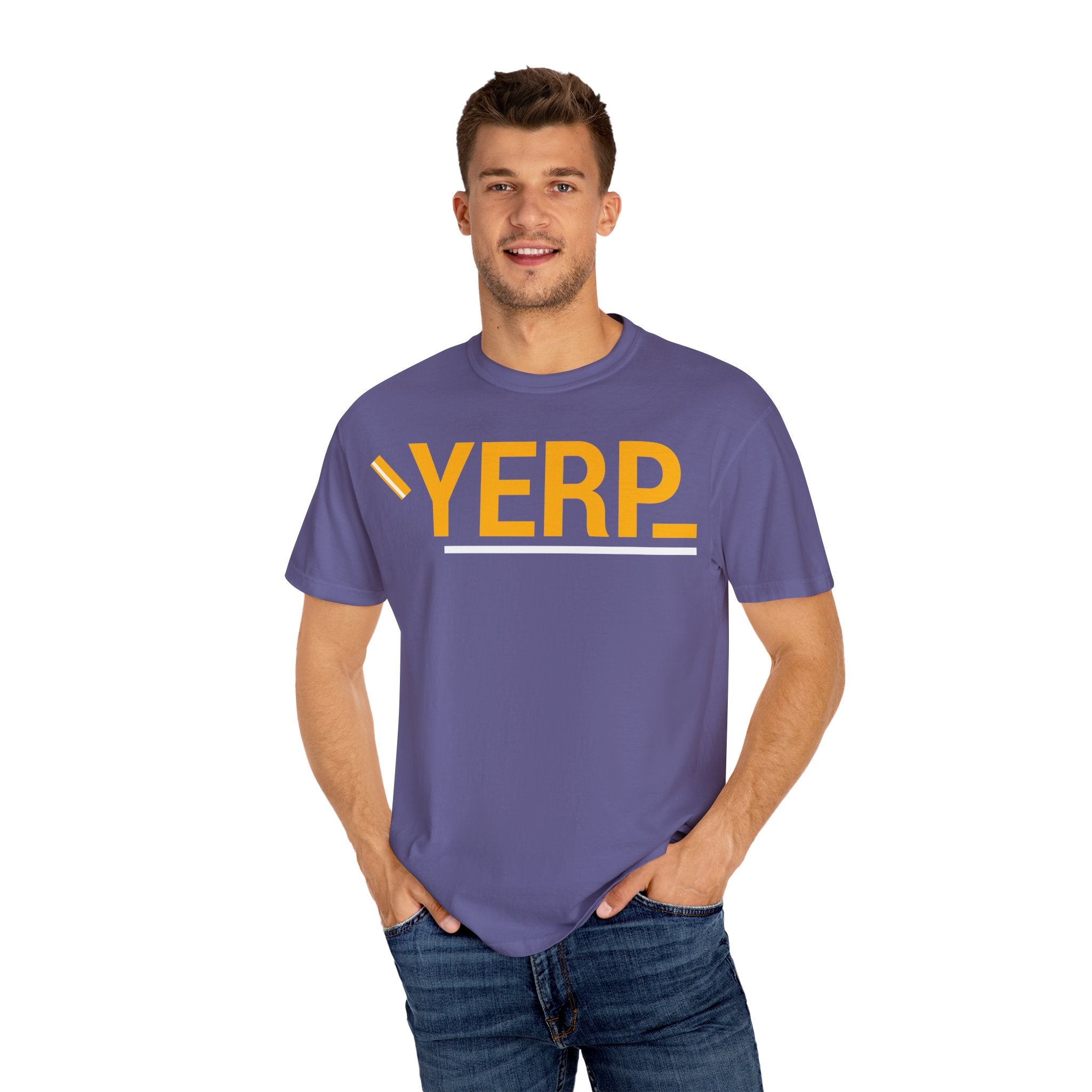 SHFT Designs Graphic T-shirt with 'YERP' and 'SHFT' Designs, Trendy Unisex Tee, Streetwear Style Shirt, Gift for Friends