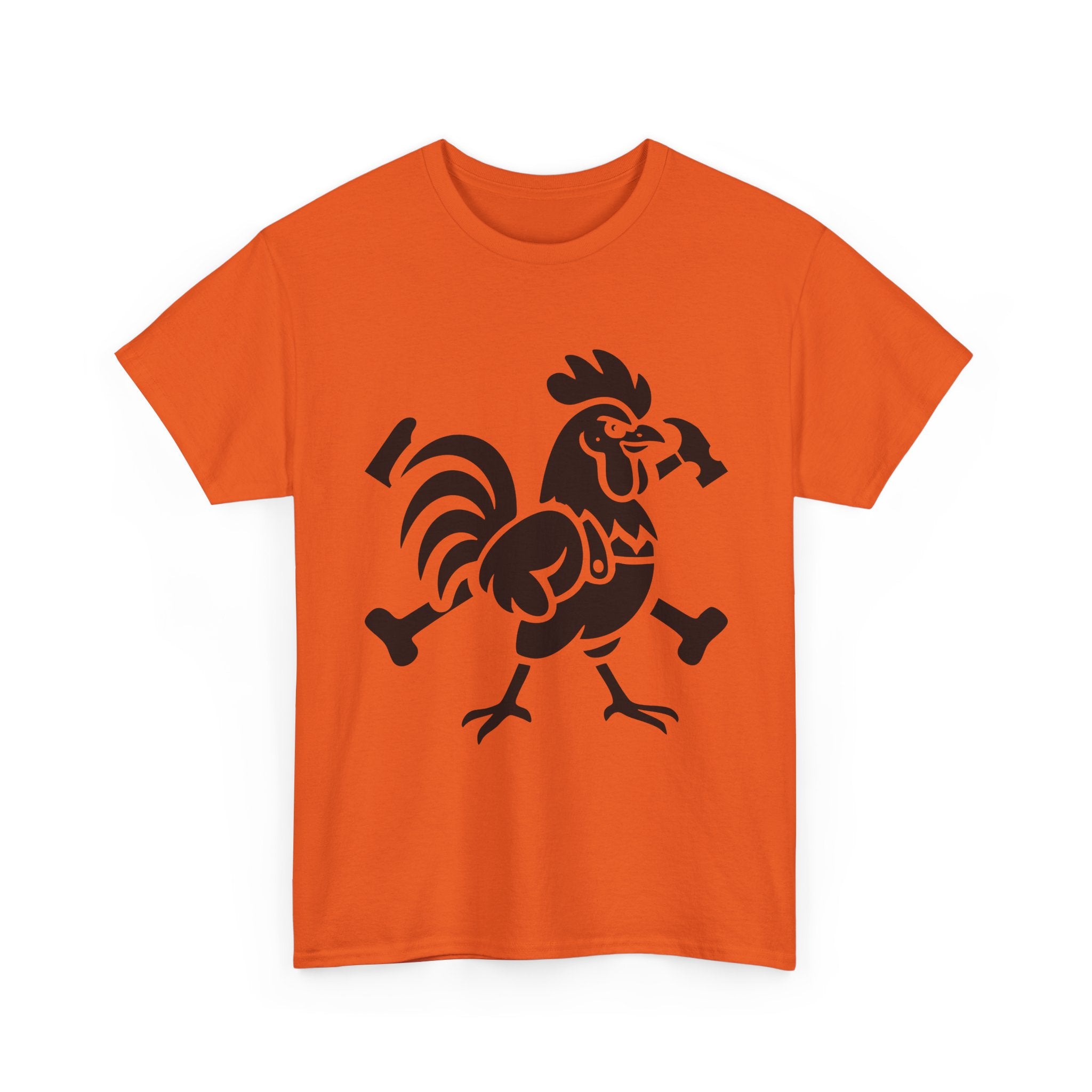 Hammered Rooster Graphic Tee, Unisex Heavy Cotton T-Shirt, Vintage Animal Print Shirt, Farmhouse Style Apparel, Casual Gift for Men and Women