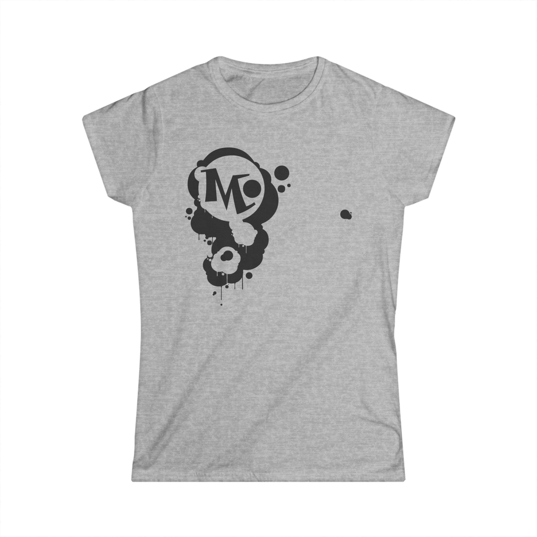 Microdahts Paint Black Logo Women's Graphic Tee, Casual Wear, Street Style, Gift for Her, Art Lovers, Summer Fashion