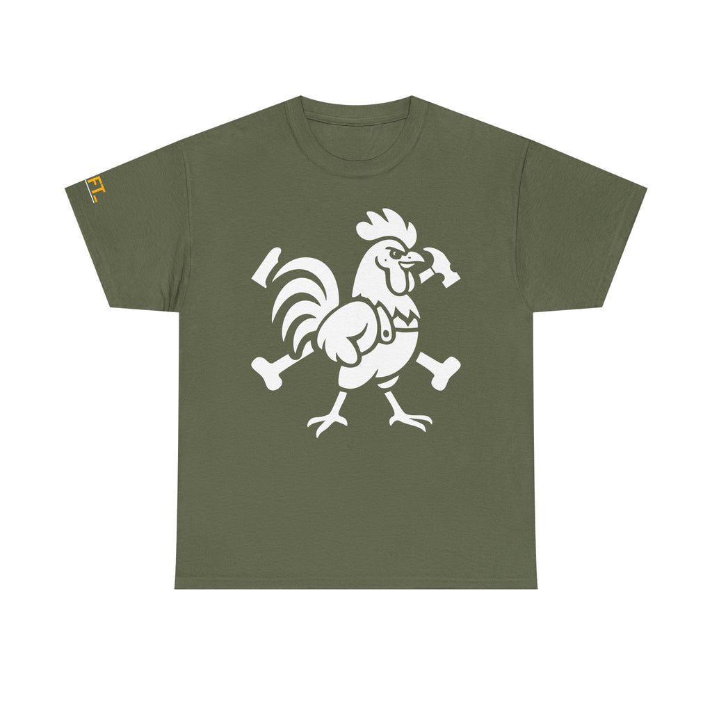 Hammered Rooster Tee - Perfect for Gym Lovers, Fitness Apparel, Casual Wear, Gifts for Him/Her, Unisex Workout Top