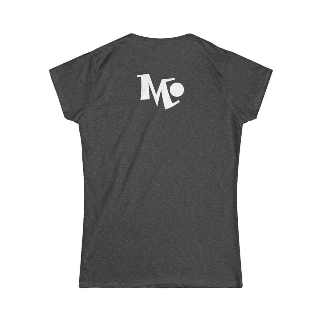 Microdahts Paint White Logo Women's Softstyle Tee - Modern Minimalist Design, Casual Wear, Daily Comfort, Gift for Her, Trendy Outfit