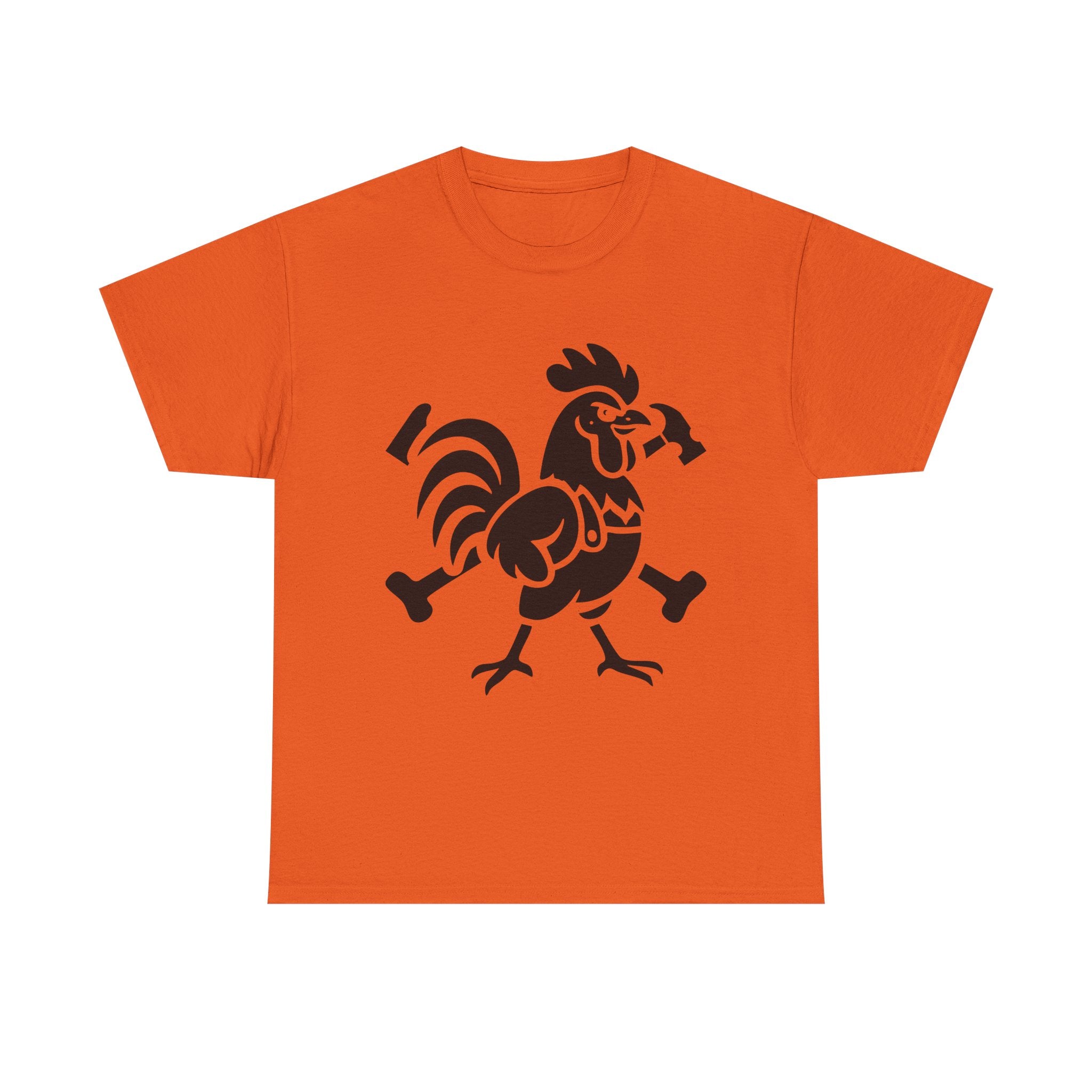 Hammered Rooster Graphic Tee, Unisex Heavy Cotton T-Shirt, Vintage Animal Print Shirt, Farmhouse Style Apparel, Casual Gift for Men and Women